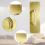 스테인리스 스틸 도어 핸들 골드 2개 세트 [벌크/대량소싱] 푸시풀 보드 헤비듀티 손잡이 Silver : 아마살림