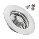 YYKBZ 인치 배수 스트레이너 스테인리스 스틸 팝업 스트레이너용 플러그 막힘 방지 바구 Sink Drain Strainer(2pcs) : liebe-