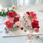 하남미사 앙금플라워 떡케이크 기념일 생신 - 윤슬시그니처 줄리엣로즈 레드가든 숫자케이크 : 윤슬 플라워케이크