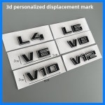 BMW 엔진 배기량 배지 실린더 번호 L4 L6 엠블럼 V6 V12 사이드 V8 개조 데칼 스티커 : suansuan9