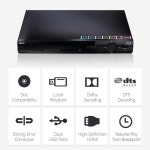 GIEC 블루레이 플레이어 DVD/VCD/CD 돌비 DTS 디코딩 USB 재생 하드 드라이브 BD25/50 지원 G2805 : Hkautos