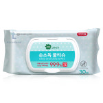 그린핑거 손소독 물티슈 캡형 30매 X7팩 99.9% 살균소독 티슈 : 주식회사 티슈랜드