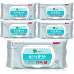 그린핑거 손소독 물티슈 캡형 30매 X5팩 99.9% 살균소독 티슈 : 주식회사 티슈랜드