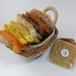 도톰한 사각 단면수세미 손뜨개 아크릴 수세미 주방설거지 핸드메이드 답례품 : 몽몽팔방