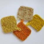 도톰한 사각 단면수세미 손뜨개 아크릴 수세미 주방설거지 핸드메이드 답례품 : 몽몽팔방