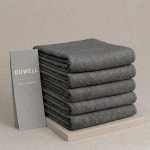 두웰 국산 뱀부 타올 호텔 수건 고급 세트 대나무 항균 180g, 흑임자그레이, 5장 : 두웰 타월 연구소