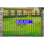 블루 제이 웨이 스트리트 표지판 문명판 홈 파티오 가든 바 농장 집 차고 벽 장식 블루 틴 표지판 16 x 4 인치 : 딜리고체크