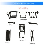 몬데오 퓨전 2011-2013 용 탄소 섬유 자동차 필름 인테리어 스티커 센터 콘솔 기어 대시 보드 에어 도어 핸들 리프트 패널 : 청우GTC