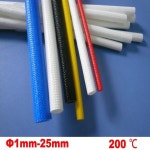 ID 3mm 유리 튜브 실리콘 수지 땋은 와이어 슬리브 난연성 절연 케이블 보호 파이프 200 Deg.C : 사일상사