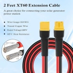 MOOKEERF 2PCS XT60 연장 케이블 - 휴대용 커넥터 태양광 발전소, 남녀 10AWG RC 패널, 배터리용 2FT 1FT : 온니픽포유