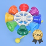 8음 핸드벨   무지개 데스크벨 어린이용 뮤지컬 탬버린 학습 레인보우 다이아토닉 벨즈 : 굿초이스SHOP