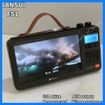 SANSUI F51 고화질 화면 휴대용 스피커, 다기능 BT 레트로 디지털 FM 라디오 MP3 플레이어, USB TF 녹음 : arinarin9