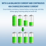 LVNOON 액티브 밸런스 스마트 BMS JK 전기차용 7S-24S 40A 배터리 관리 시스템 : 아원상사