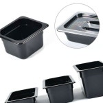 PC 뚜껑포함 사각 위생 블랙 보관 SIZE 높이 주방 6분의1 업소용 07WAC1F6A4 : 깨비네마켓