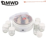 2L 자동 요구르트 제조기 스테인레스 스틸 라이너 7 유리 컵 온도 조절 낫토 쌀 와인 발효기 디지털 디스플레이 시간 제한 : 참도리