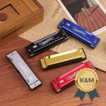 1PCS 하모니카 키 오브 C 10 홀 다이어토닉 초급 학생용 케이스 포함 어린이 선물 금속 : 굿초이스SHOP