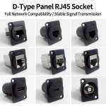D형 패널 마운트 RJ45 소켓 – 산업용 인클로저 서버 랙 및 월 박스 배선용 CAT5e / CAT6 이더넷 네트워크 커넥터 : 송하유통2430