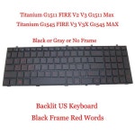 티타늄 G1511 FIRE V2 Max 및 MAX용 미국 키보드 (블랙 또는 그레이 프레임) : 사팔국제무역