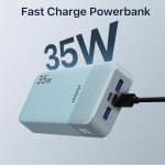 JUOVI J2651 휴대용 충전기, 35W 20000mAh USB C 인/아웃 전원 뱅크, QC4.0+PD3.0 35W 고속 충전이 가능한 배터리 팩, 블루투스 이어버드... 