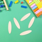 30Pcs 타원형 나무 모양 미완성 조각  교육 용품 활동 인지 능력 개발 DIY 공예 : 에이치케이오토모터스