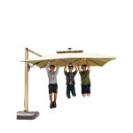 횡단보도그늘막 우산형 사각 대형 파라솔 햇빛가리개 쉼터 자외선 야외 방수 그늘막 차단 대여 : 딜포켓