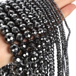비즈부자재 주얼리 제작용 스톤 비즈 검은색 적철광 둥근 스페이서 팔찌 DIY 액세서리 2mm 3mm 6mm 8mm 10mm 12mm : 루이플레이스