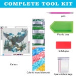 성인 숲을 위한 블레이험 다이아몬드 아트 키트, 초보자를 5D 페인팅 이글, DIY 풀 드릴 홈 데코용 보석 13.8x13.8인치 G7976 : 노블릭스