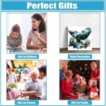 성인 숲을 위한 블레이험 다이아몬드 아트 키트, 초보자를 5D 페인팅 이글, DIY 풀 드릴 홈 데코용 보석 13.8x13.8인치 G7976 : 노블릭스