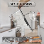 홈메이드 2팩 7 5L 2 대형 사이즈 타임 레코딩이 가능한 밀폐 상자 주방 조리대 보관 토스트 및 쿠키 회색 : 사라다 컬렉티브