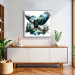 성인 숲을 위한 블레이험 다이아몬드 아트 키트, 초보자를 5D 페인팅 이글, DIY 풀 드릴 홈 데코용 보석 13.8x13.8인치 G7976 : 노블릭스