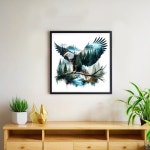 성인 숲을 위한 블레이험 다이아몬드 아트 키트, 초보자를 5D 페인팅 이글, DIY 풀 드릴 홈 데코용 보석 13.8x13.8인치 G7976 : 노블릭스