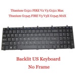 티타늄 G1511 FIRE V2 Max 및 MAX용 미국 키보드 (블랙 또는 그레이 프레임) : 사팔국제무역