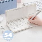 다이어리 1 년 계획 도서 벙글 코드 하드 커버 54 주 테이블 체크리스트 할 일 목록 일기 메모 일정 학교 선물 F7638 : 웨이브플레이스몰