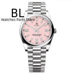 세지가위 BLIGER 36MM/39MM 럭셔리 핑크 라벤더 퍼플 다이얼 여성 기계식 손목시계 사파이어 글라스 방수 : 무이컴퍼니.