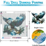 성인 숲을 위한 블레이험 다이아몬드 아트 키트, 초보자를 5D 페인팅 이글, DIY 풀 드릴 홈 데코용 보석 13.8x13.8인치 G7976 : 노블릭스