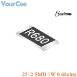 100pcs/10pcs 0.68ohm 2512 SMD 저항기 1W 칩 R680 : 석전유통
