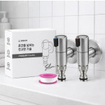 스텐 납작수전 세탁기수도꼭지 슬림수전 베란다 세탁실 수도꼭지 : 철물마켓