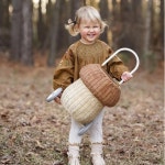 손으로 끄는 카트 상품방 장식 유치원 사진 촬영 소품 INS 북유럽 스타일  라탄 바구니 버섯 모양 : 강산상사