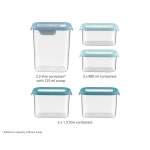 조셉 81113 5피스 오팔 2 2L / 1 3L 900ml 125ml 스푼 포함 찬장 스토어 용기 BPA 프리 플라스틱 3 6 Cabinet Storage 30 4 : NovaKappa