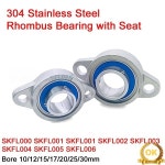 1Pcs 304 스테인레스 스틸 마름모 베어링 시트 SKFL000 002 보어 10/12/15/17/20/25/30mm 440 : 노미어스토어