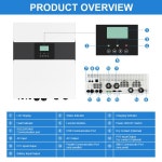 DAXTROMN 10.2KW 6.5KVA 병렬 하이브리드 태양광 인버터 230VAC 48V MPPT 광전지 순수 사인파 3상 오프 그리드 : 송하유통39