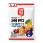 오늘좋은 과일캔디 제로슈거 (70G), 5개 : 닛시몰