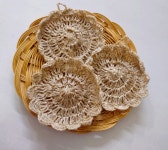 친환경 삼베 수세미 천연 주방 제로웨이스트 손뜨개 : 대두인형수세미