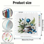 블루 튤립 티타임 크로스 키트 자수 홈 벽장식 선물 수제 재료 프레임리스 반제품 1. SS245 : 호걸쇼핑19