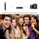 마이크로킹 무선 마이크 시스템 다이내믹 핸드헬드 마이크, 파티, 사용, DJ, 작동 실내 2 2 Bodypack mics+2 Handh : 해온사