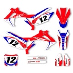 DSMTECH 칼 스티커 그래픽 혼다 CRF250R CRF250 4 7 CRF450R CRF450 20 3 20 6 칼 스티커 009 3 6 CRF450R : 대성코리아10