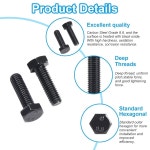 인페클리 M6 헥스 볼트, M6-1.0 X 20MM 8.8 오른손 헥사곤 스레드, 마감, M6 x 16mm : 더좋은Plus
