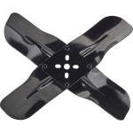 스피드웨이 모터스 스틸 4 블레이드 기계식 레이싱 팬 17인치 논플렉스 디자인, 표준 회전 V8 워터 펌프 고풍량, 서클 트랙 사용 시 항력 감소... 