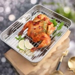 직사각형 스테인레스 주방 튀김채반 트레이세트 스텐받침대 : 시그널하트