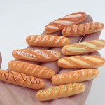 10Pcs/100PCS 수지 음식 놀이 바게트 빵 DIY 수지 플랫 스크랩북 머리 활 재료 Embellis ents 액세서리 S0198 01 100PCS : 어반셀렉션